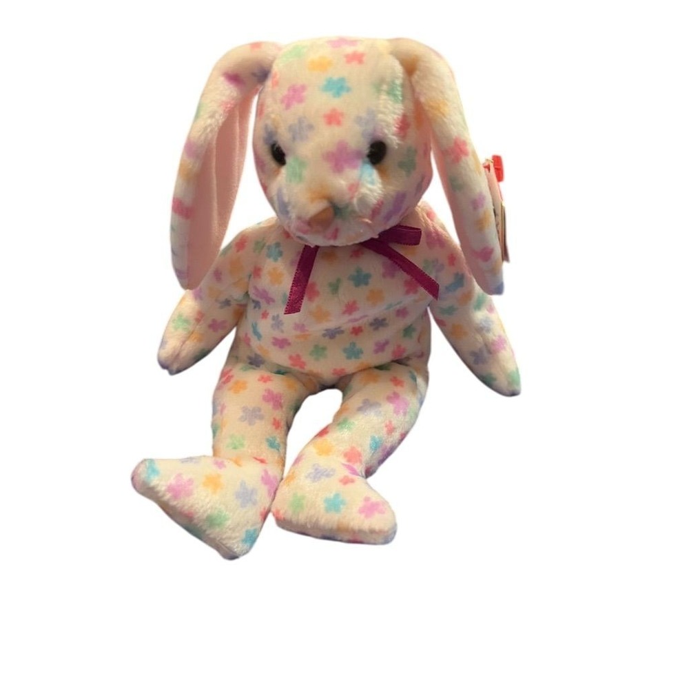 Ty Beanie Baby Springfield Easter Bunny Rabbit Plush‎ Toy 2003